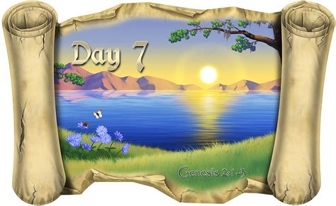 Creation Story Day 7 - Bible Scroll | Creation story, Fine art painting techniques, Bible ...