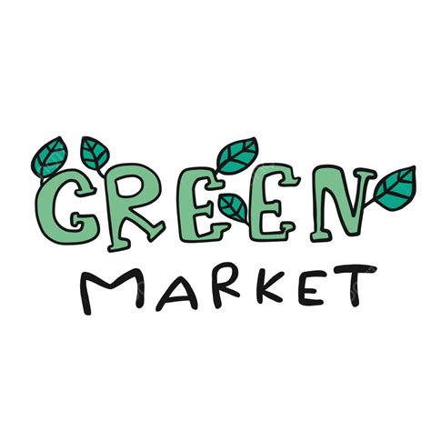 Green Market Logo Vector Illustration Creative Natural Sign Vector ...