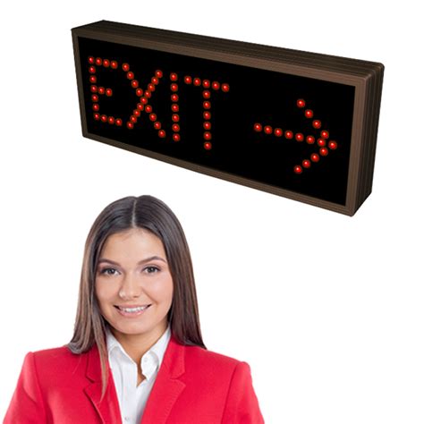 Outdoor Lighted EXIT Sign with Right Arrow | Traffic Control Sign 13574