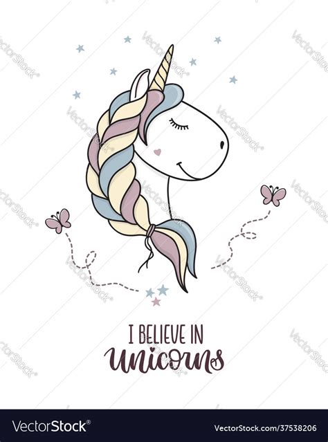 I believe in unicorns Royalty Free Vector Image