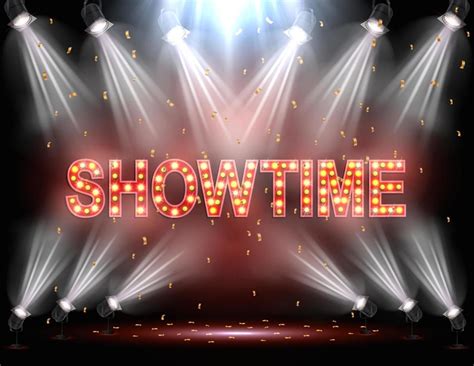 Showtime background illuminated by spotlights 5092493 Vector Art at ...