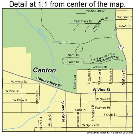 Canton Illinois Street Map 1711007