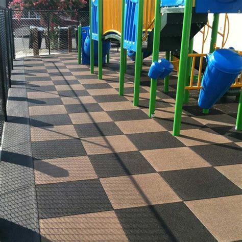 Outdoor Rubber Floor Tiles Interlocking | Rubber playground, Outdoor ...