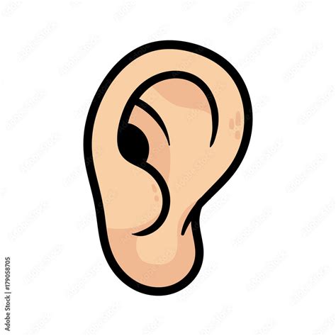 Cartoon Ear Stock Vector | Adobe Stock