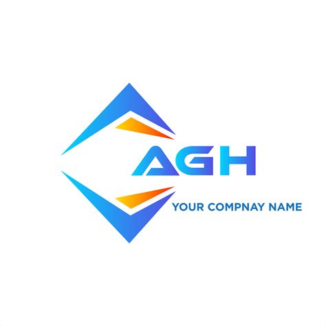 AGH abstract technology logo design on white background. AGH creative ...