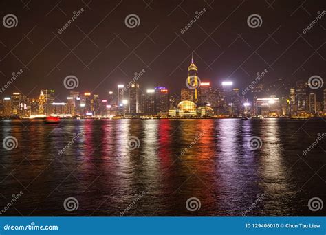 Victoria Harbour Night View in Hong Kong Editorial Image - Image of victoria, cityscape: 129406010