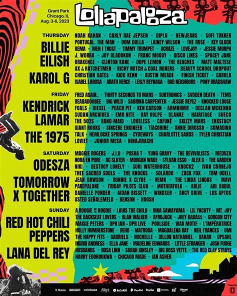 Lollapalooza reveals daily lineup for 2023 festival – Electronic Midwest