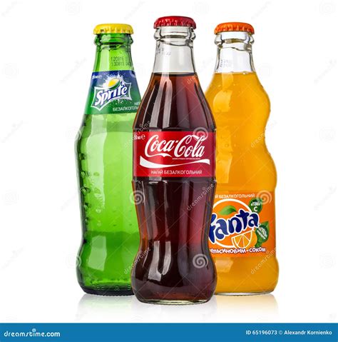 Coca-Cola, Fanta and Sprite Glass Bottles Editorial Stock Photo - Image of coca, brand: 65196073