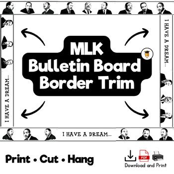 Black History Month | Bulletin Board | Border Trim | MLK Jr | Martin ...