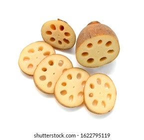 Fresh Lotus Root Slices Isolated On Stock Photo (Edit Now) 1473409931