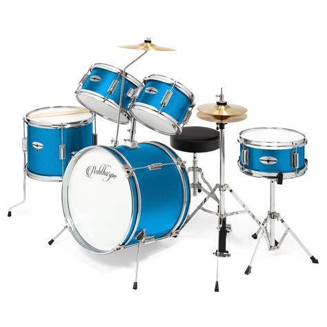 Ashthorpe 5-Piece Complete Kid's Junior Drum Set with Genuine Brass ...