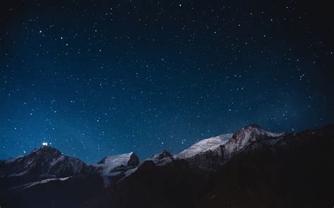 Download wallpaper 2880x1800 night, mountains, stars, nature, sky, mac pro retaia 2880x1800 hd ...