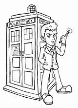 Dr Who Coloring Pages Tardis Wiki sketch template