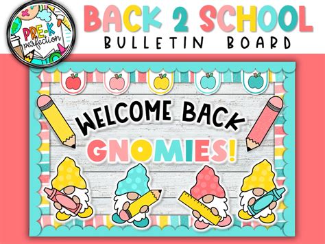 Welcome Back to School Bulletin Board Back to School Decor School Gnome - Etsy