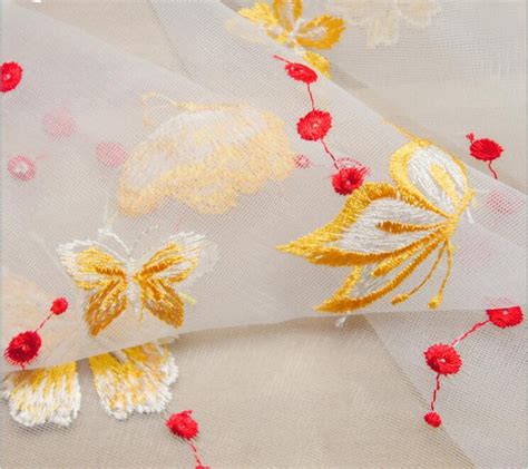 Illusion Butterfly Fabric Embroidery Mesh Lace Fabric - Etsy