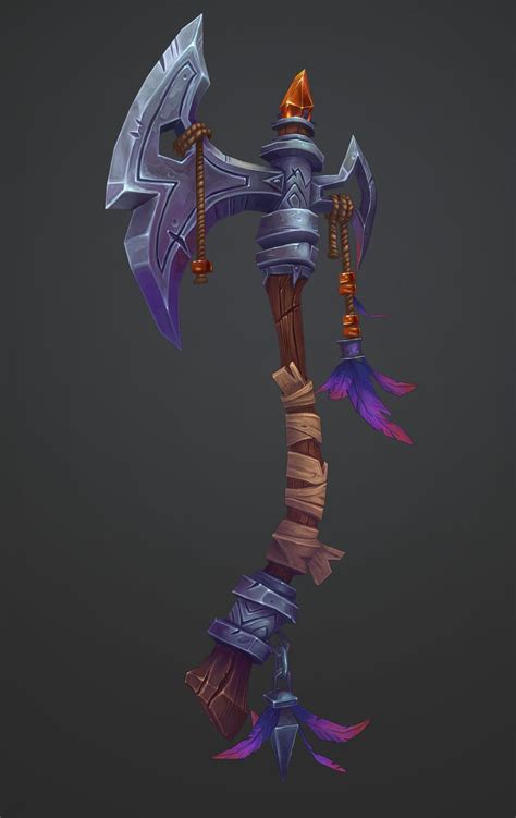 ArtStation - Handpainted War Axe, Jasmin Habezai-Fekri | Weapon concept art, Axe drawing, Props ...