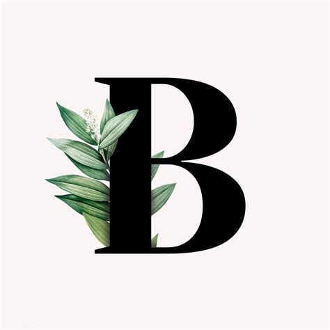 Download premium illustration of Botanical capital letter B vector by Aum about b, alphabet ...