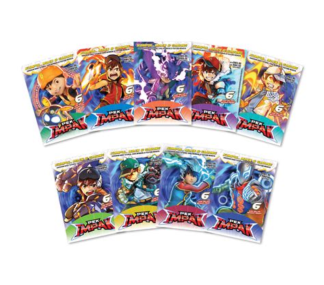 BoBoiBoy Galaxy Card Set : Pek Impak (54 Cards) | Monsta Store