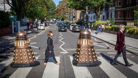 The Cast of ‘Doctor Who’ Recreate the Beatles' ‘Abbey Road’ Album Cover ...