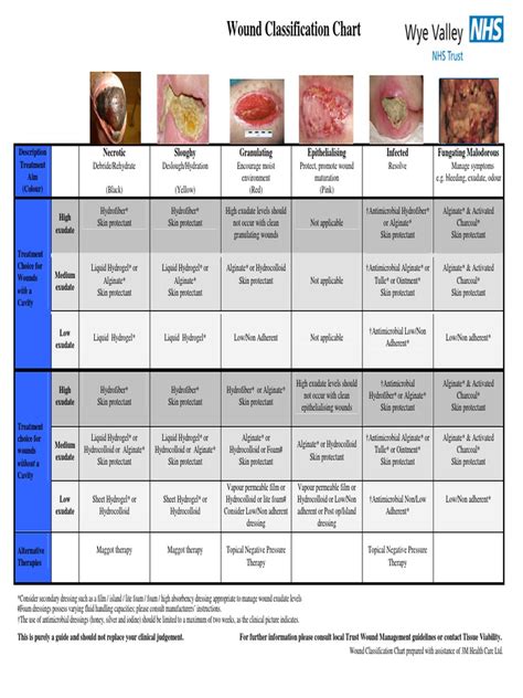 Wound Classification Chart 141 | Wound | Topical Medication | Free 30-day Trial | Scribd