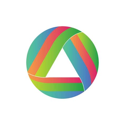 Abstract circle and triangle sign colorful logo template vector illustration. 14030175 Vector ...