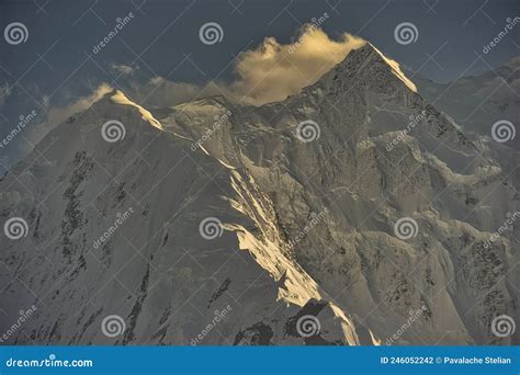 Rakaposhi Peak 7788m From Hunza Valley, Gilgit Northern Pakistan. Passu Region Stock Photo ...