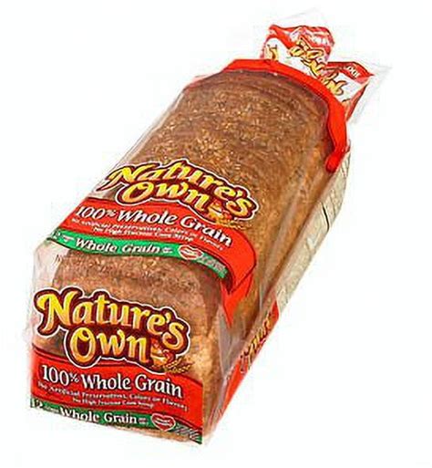 NATURES OWN WHOLE GRAIN BREAD 100% PER LOAF 20 OZ - Walmart.com