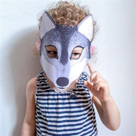 Wolf Mask for Kids Instant Download. Toddler Boy Halloween - Etsy