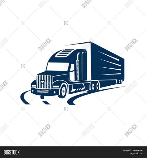On Road Truck Logo Vector & Photo (Free Trial) | Bigstock