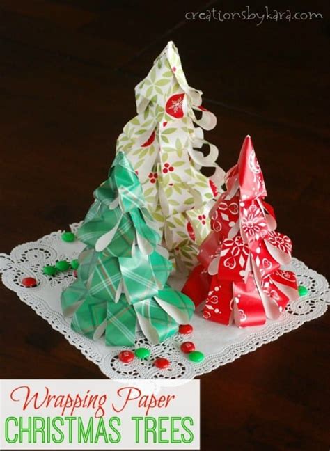 How to make wrapping paper Christmas trees