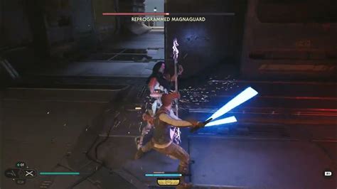 Star Wars Jedi: Survivor Cal vs Reprogrammed Magnaguard - Jedi Grand Master Difficulty - YouTube