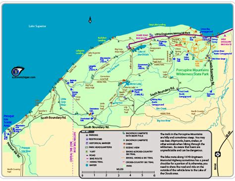 Maps of Porcupine Mountains Wilderness State Park