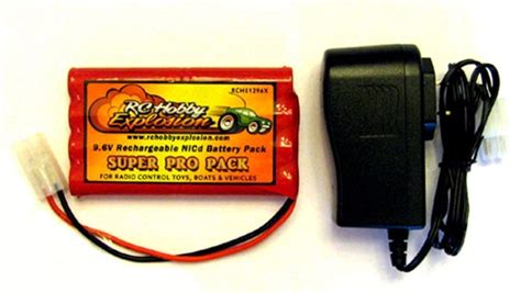 New Bright 9.6v battery pack and charger substitution set.