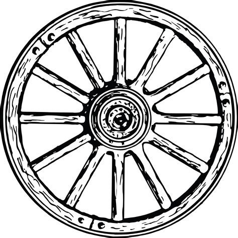 Free Clipart Of A wagon wheel