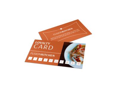 Simple Restaurant Loyalty Card Template | MyCreativeShop