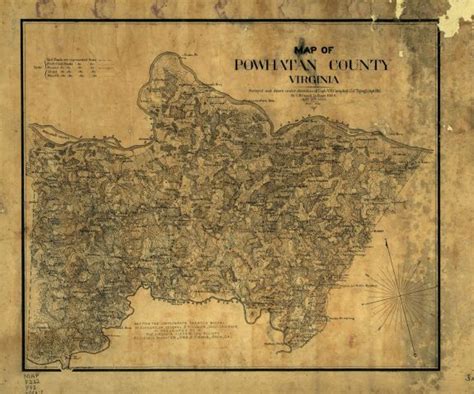 1864 Map of Powhatan County, Virginia | Civil War | Gilmer, Jeremy Francis | History | Map ...