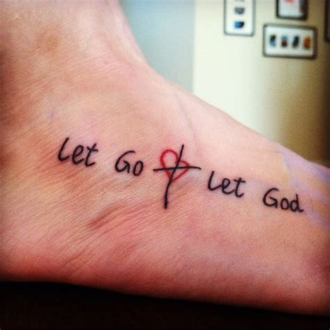 My first. Let go. Let God. So cool. | Tattoos, New tattoos, Inspirational tattoos