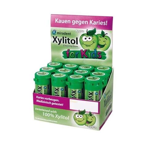 Xylitol Gum Kids: Sugar-Free Chewing Gum with Xylitol (12 Jars of 30 pcs) - HAGER WERKEN