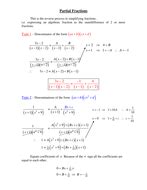 partial Fractions Examples | Teaching Resources