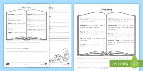 Glossary Hunt Activity for 3rd-5th Grade (teacher made)