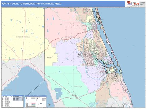 Florida Map With Port St Lucie | Wells Printable Map