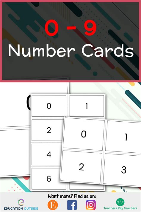 0-9 Number Cards - 3 Sizes Included!! in 2022 | Number flashcards, Number cards, Printable flash ...