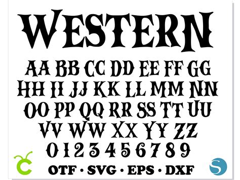 Western Font SVG Cricut, Western Font OTF, Western letters S - Inspire Uplift