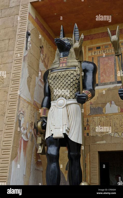 Anubis statue, Egyptian God, Universal Studios, Singapore Stock Photo - Alamy