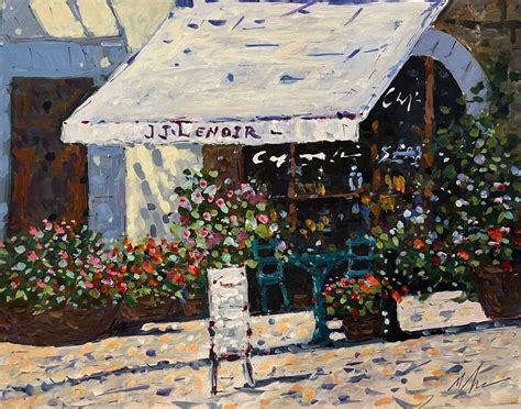 JJ Lenoir Cafe Patisserie Paris France most beautiful cities original impressionist artwork ...