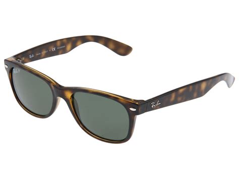 Ray-Ban RB2132 New Wayfarer Polarized 55mm at Zappos.com