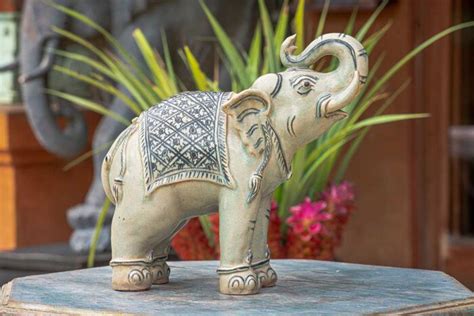 Thai standing elephant sculpture - Buy Thai Ceramics