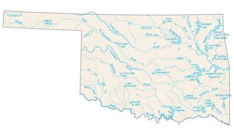 Map of Oklahoma - Cities and Roads - GIS Geography