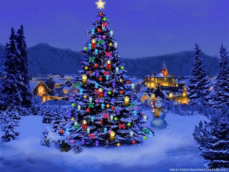 Free Christmas Desktop Wallpapers: Christmas Tree Lights Wallpaper for Desktops