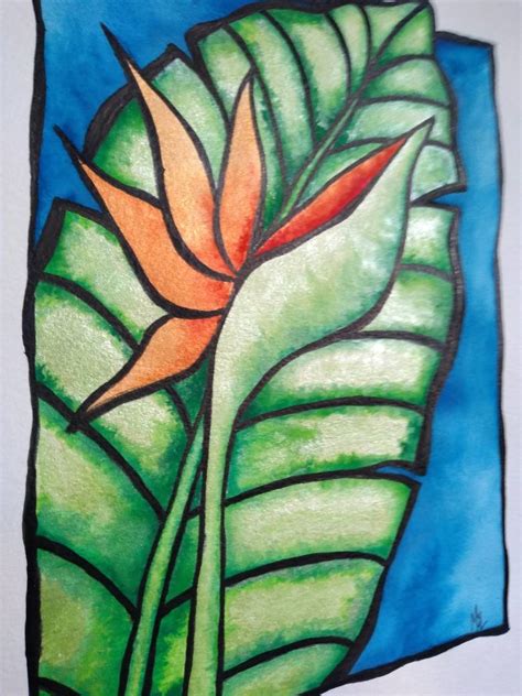 Bird of Paradise Watercolor Painting Original Art - Etsy